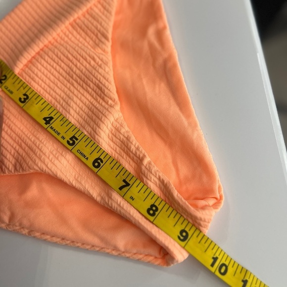 NEW Billabong Ribbed Bikini Bottom in Neon Tangerine Sz Medium - Picture 7 of 7